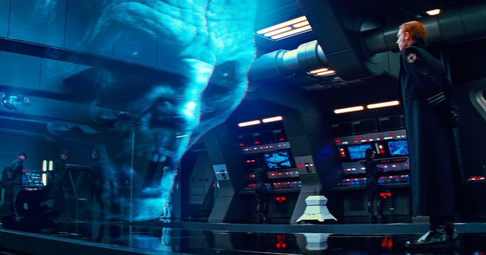 Nova imagem do líder supremo Snoke mostra detalhes impressionantes do seu rosto