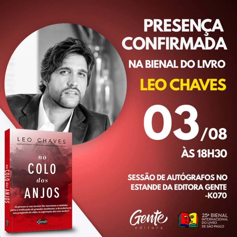 Leo Chaves, autor de “No Colo Dos Anjos”, está confirmado para a 25ª Bienal do Livro