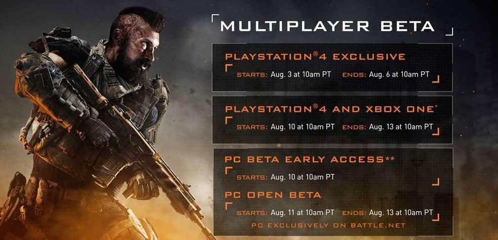 Beta dos modos Multiplayer e Blackout de Call of Duty: Black Ops 4