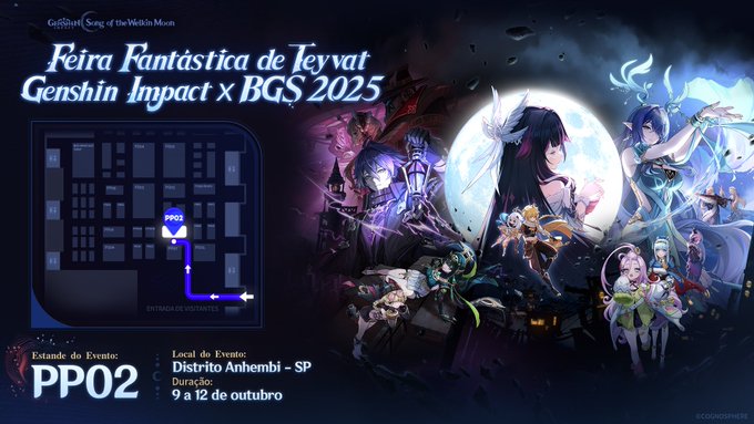 BGS terá estande de Genshin Impact com experiências únicas de Canção da Lua Nova